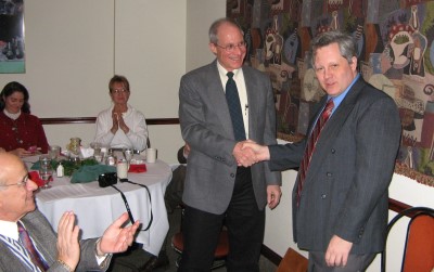 Keith Stine with Eric Ressner, Distinguished Service Awardee