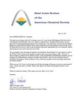 welcome letter from St Louis Chair Jeffrey Cornelius