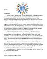 welcome letter from MW/GL General Chair Leah O'Brien