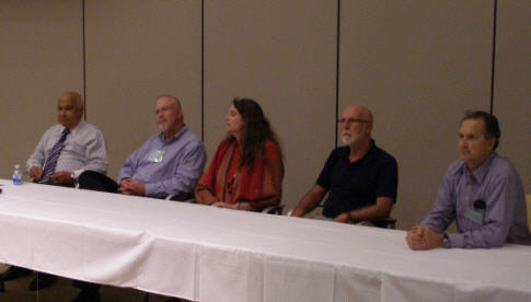Presenters sitting as panel for QA